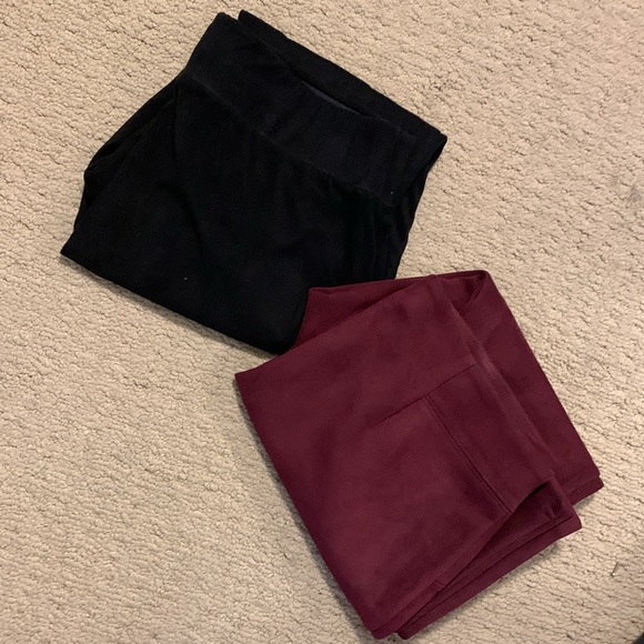 Faux sued legging bundle black/burgandy - Picture 14 of 14